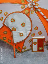 Orange & White Color Kasi Yatra Set - Wbg0470-12 Wedding Essentials