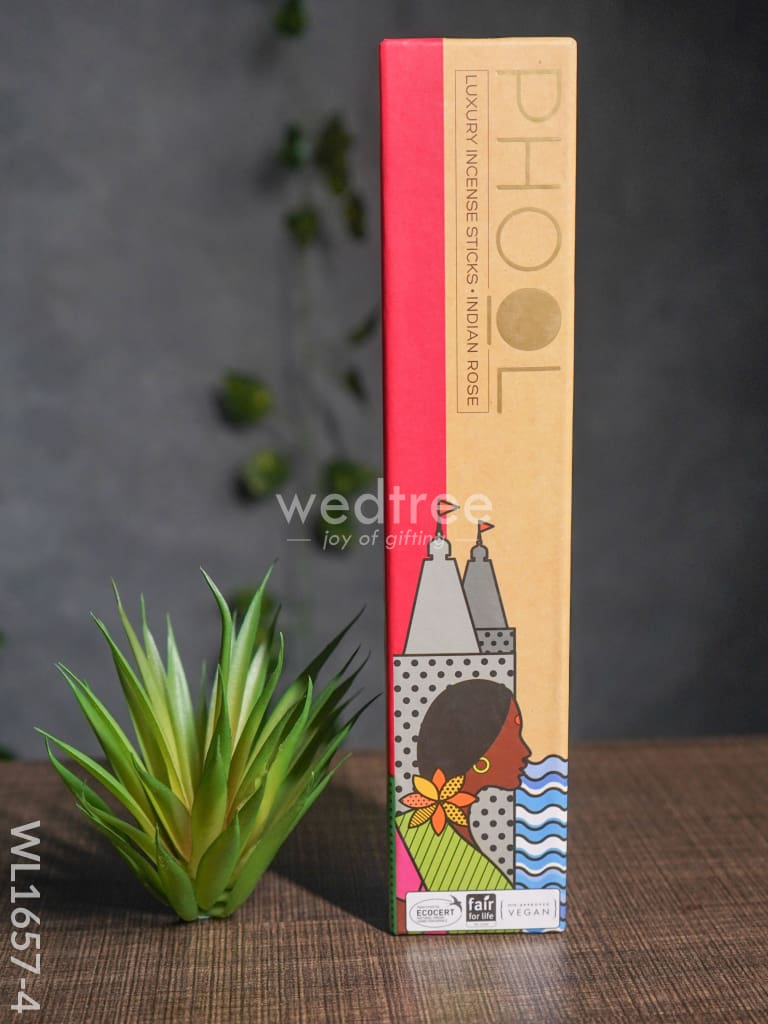 Organic Incense Sticks With Holder - Wl1657 Indian Rose Scented Stick Pooja Utilities