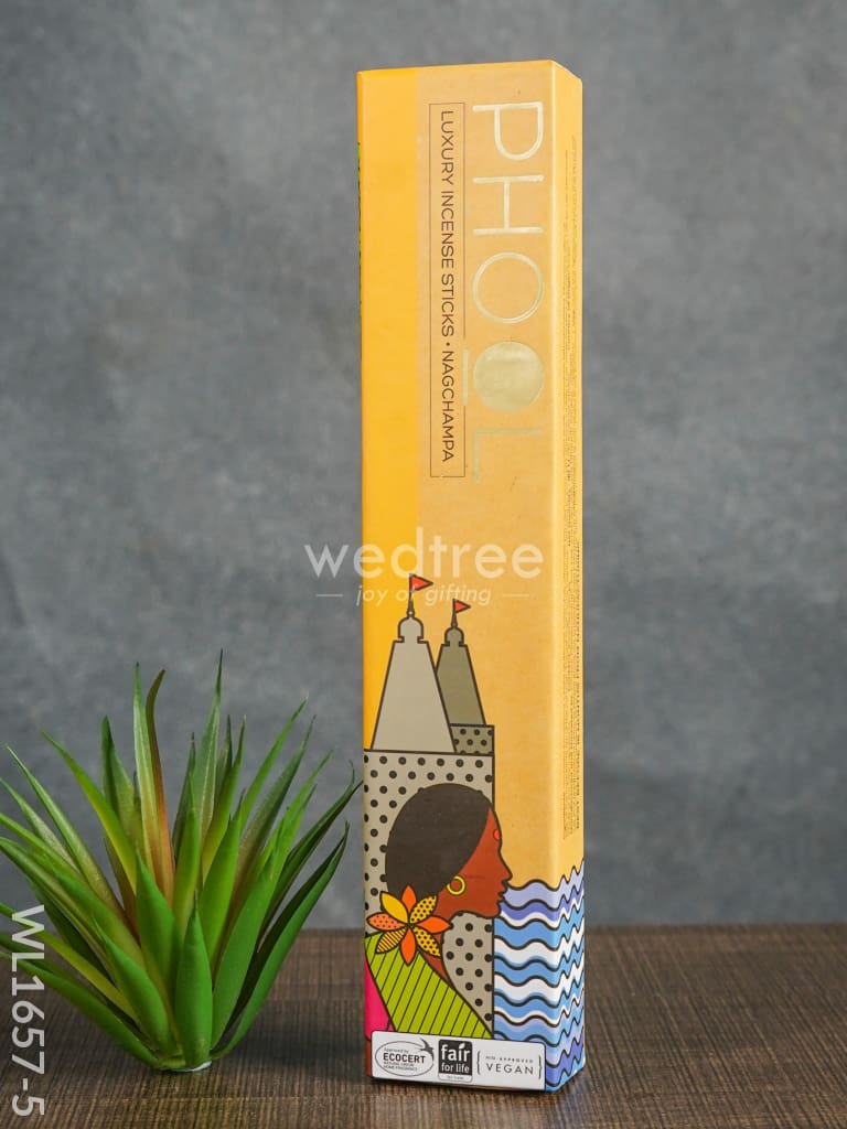 Organic Incense Sticks With Holder - Wl1657 Nagchampa Scented Intense Stick Pooja Utilities