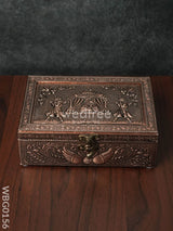 Oxidised Embossed Dry Fruit Box [7X5] - Wbg0156