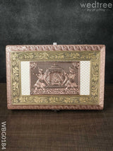 Oxidised Embossed Dry Fruit Box With Palanquin Design - 12X8 Inches Wbg0184