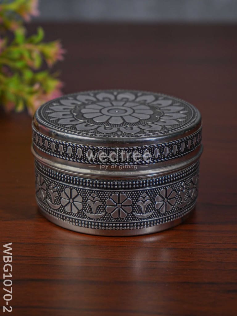 Gold Oxidised Poori Box - Wbg1070 Utensils