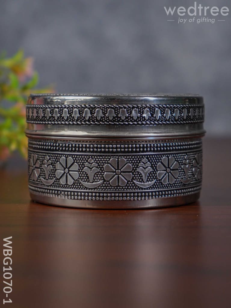 Gold Oxidised Poori Box - Wbg1070 Utensils