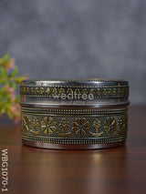 Gold Oxidised Poori Box - Wbg1070 Utensils