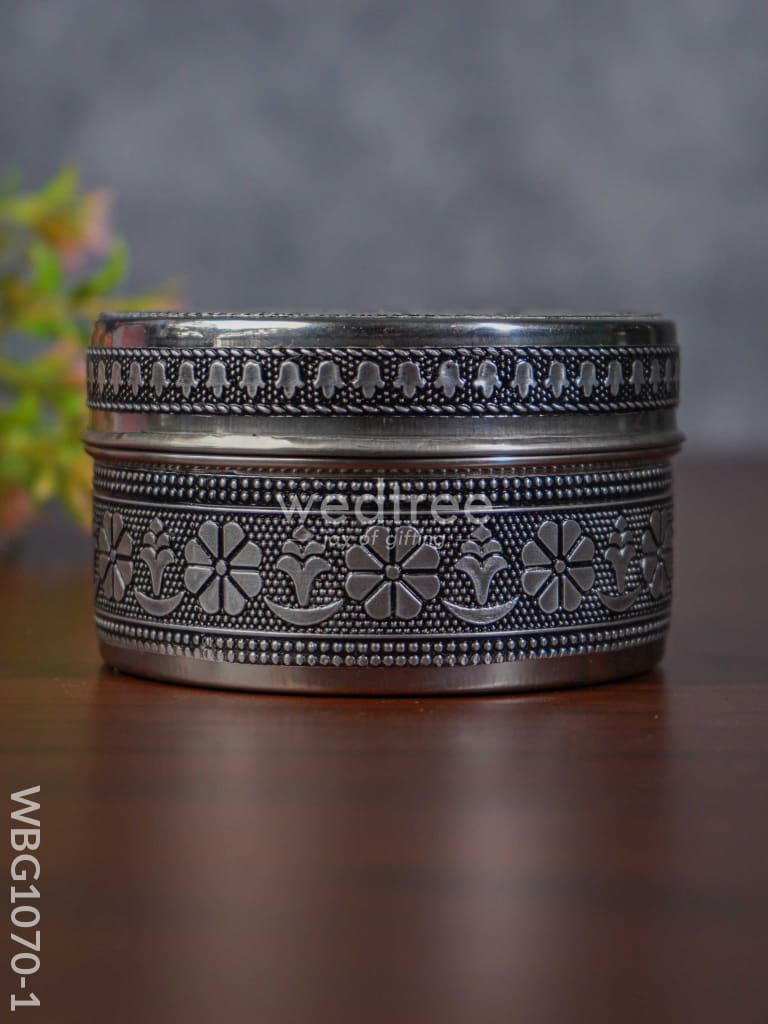 Gold Oxidised Poori Box - Wbg1070 Utensils