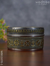 Gold Oxidised Poori Box - Wbg1070 Utensils