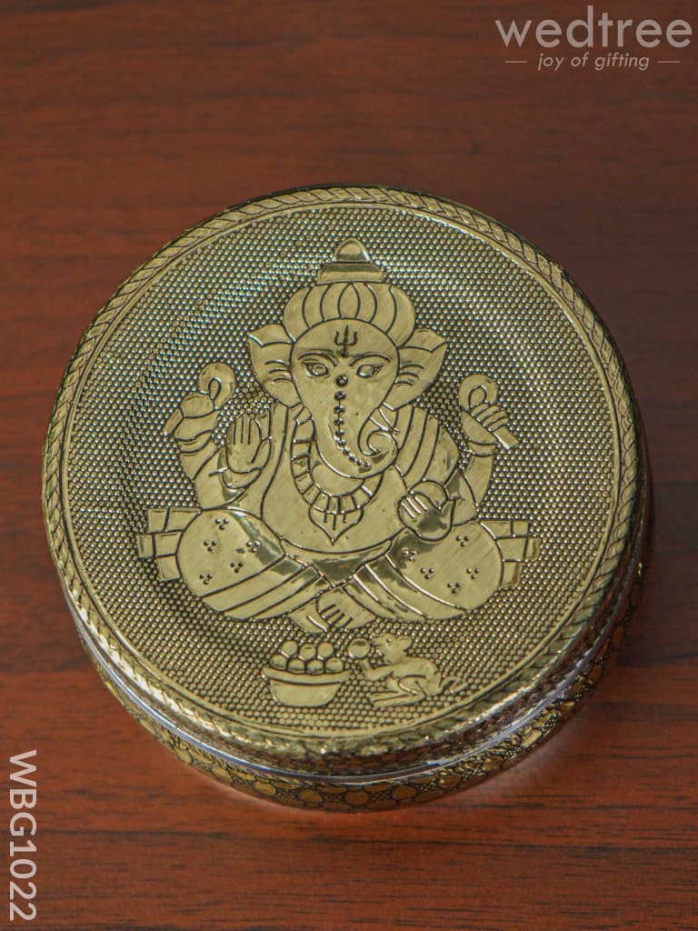 Oxidised Ganesha Poori Box - Wbg1022 Utensils