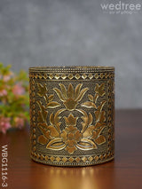 Oxidised Penstand With Floral Design - Wbg1116 Gold Finish