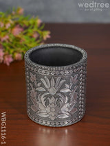 Oxidised Penstand With Floral Design - Wbg1116