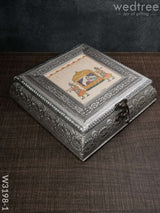 Oxidised Photo Box Square Shaped Small - W3198 W3198-1 Dry Fruit Box