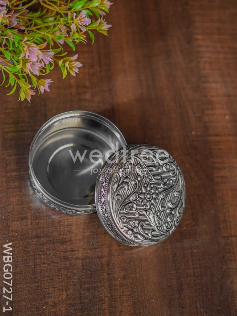 Oxidised Poori Box - 4 Inch Wbg0727 Utensils