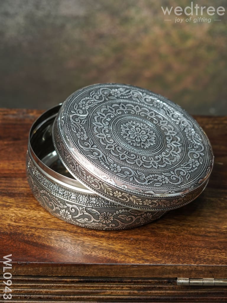 Oxidised Poori Box - Wl0943 Boxes