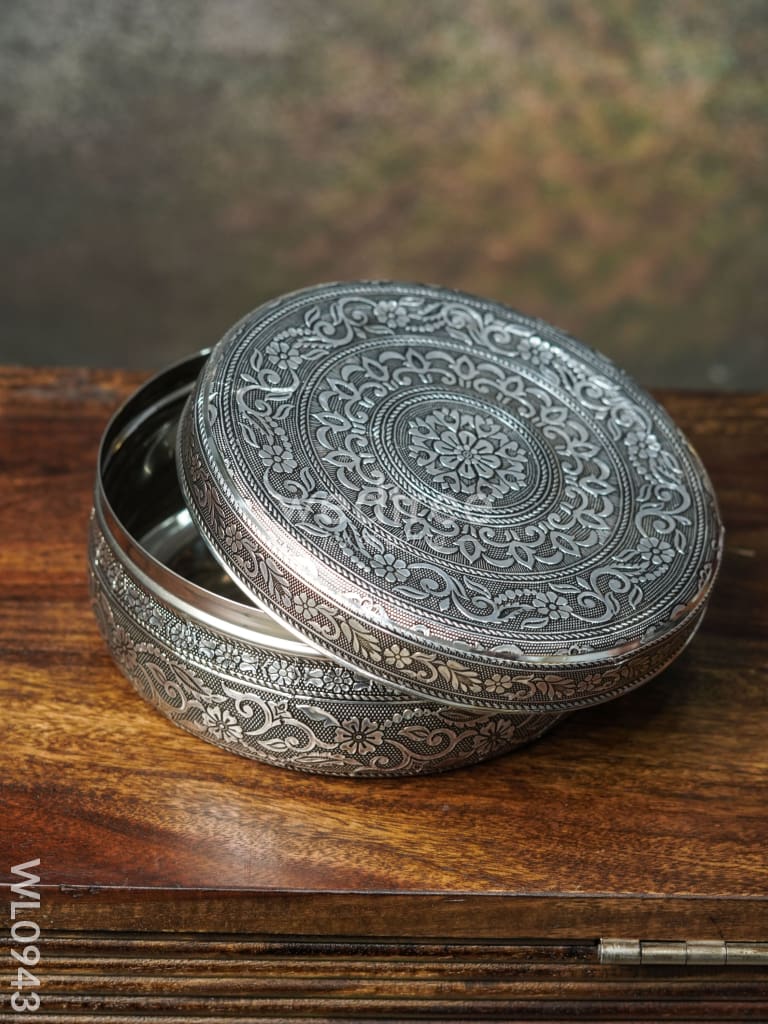 Oxidised Poori Box - Wl0943 Boxes