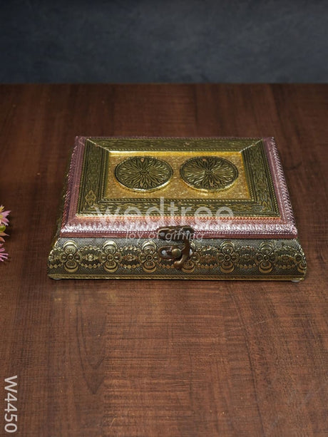 Oxidised Rectangle Dry Fruit Box - W4450 Dry Fruit Box