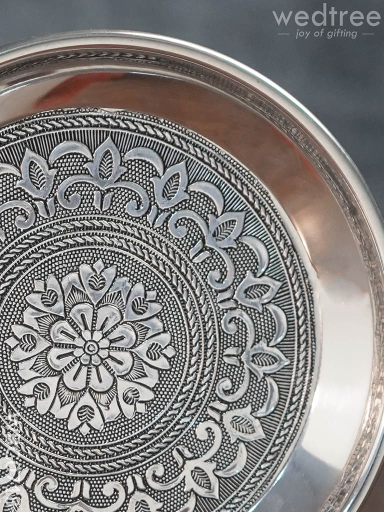 Oxidised Round Plate - 6 Inch Wbg0718 Trays & Plates