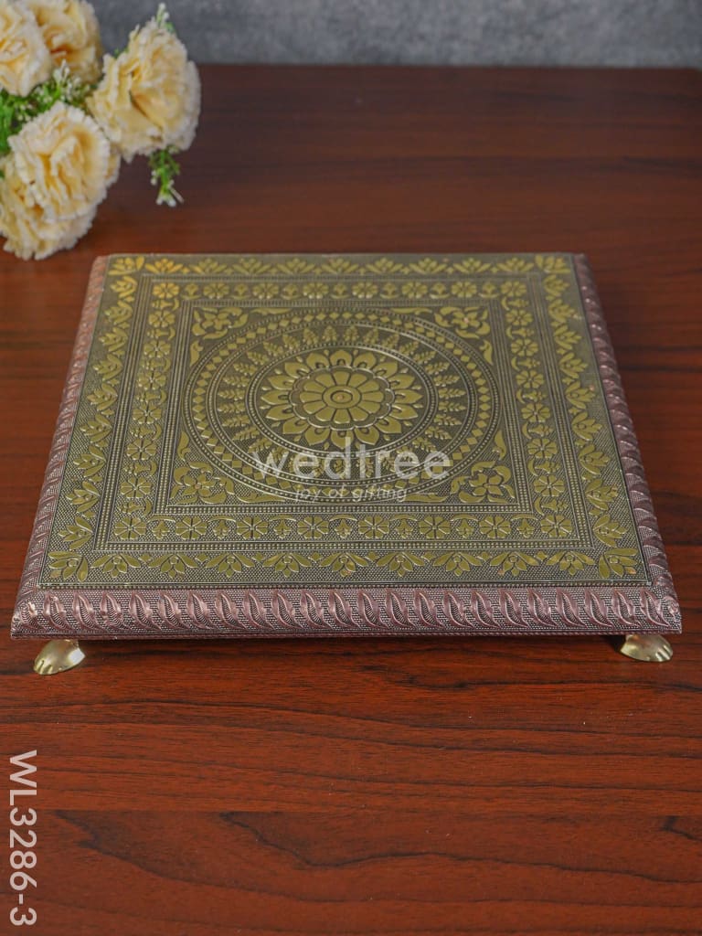 Oxidized Manai - Wl3286 12 Inch Meenakari