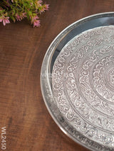 Oxidized Round Plate 12 Inch - Wl2450 Meenakari Trays & Plates