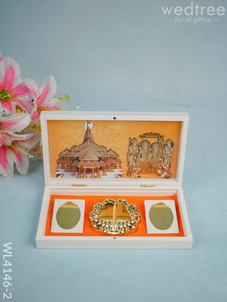 Paduka Prayer Box (Large) - Ram Dharbar- Wl4146-2