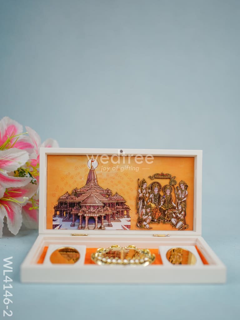 Paduka Prayer Box (Large) - Ram Dharbar- Wl4146-2