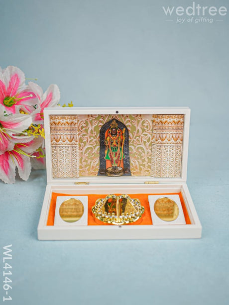 Paduka Prayer Box (Large) - Shree Ram Wl4146-1