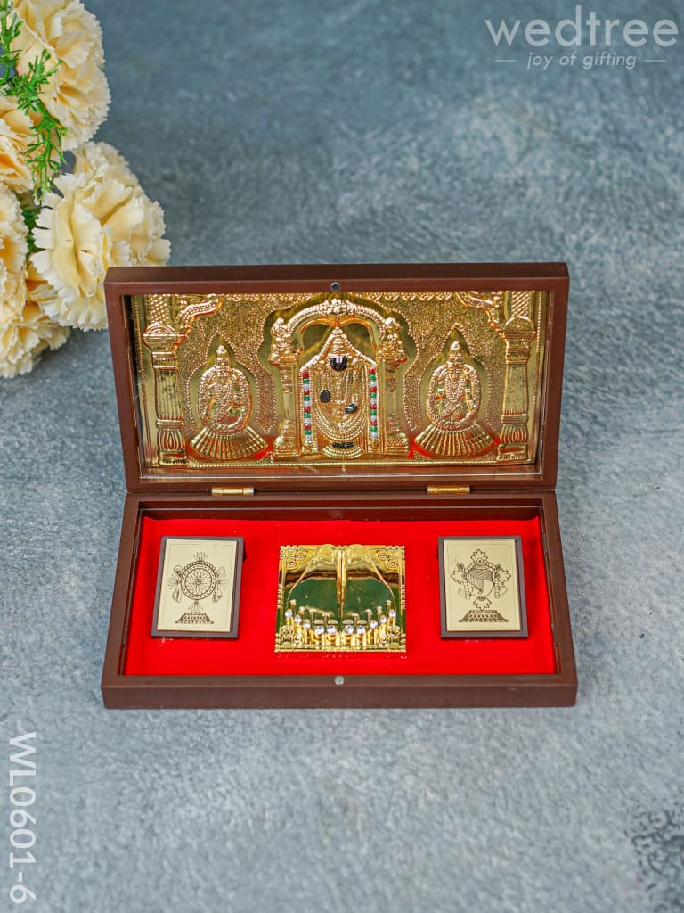 Paduka Prayer Box (Large) - Tirupathi Balaji Padmavathi Thayar Wl0601-6