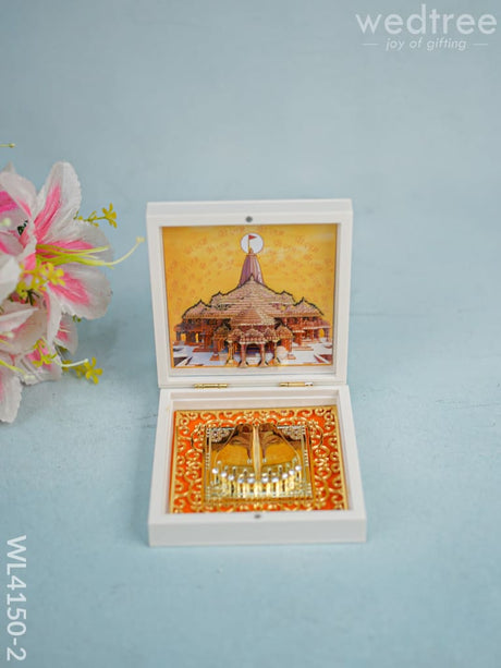 Paduka Prayer Box (Small) - Ayodhya Mandhir Wl4150-2