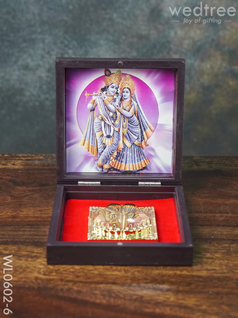 Paduka Prayer Box (Small) - Wl0602 Standing Radhe Krishna