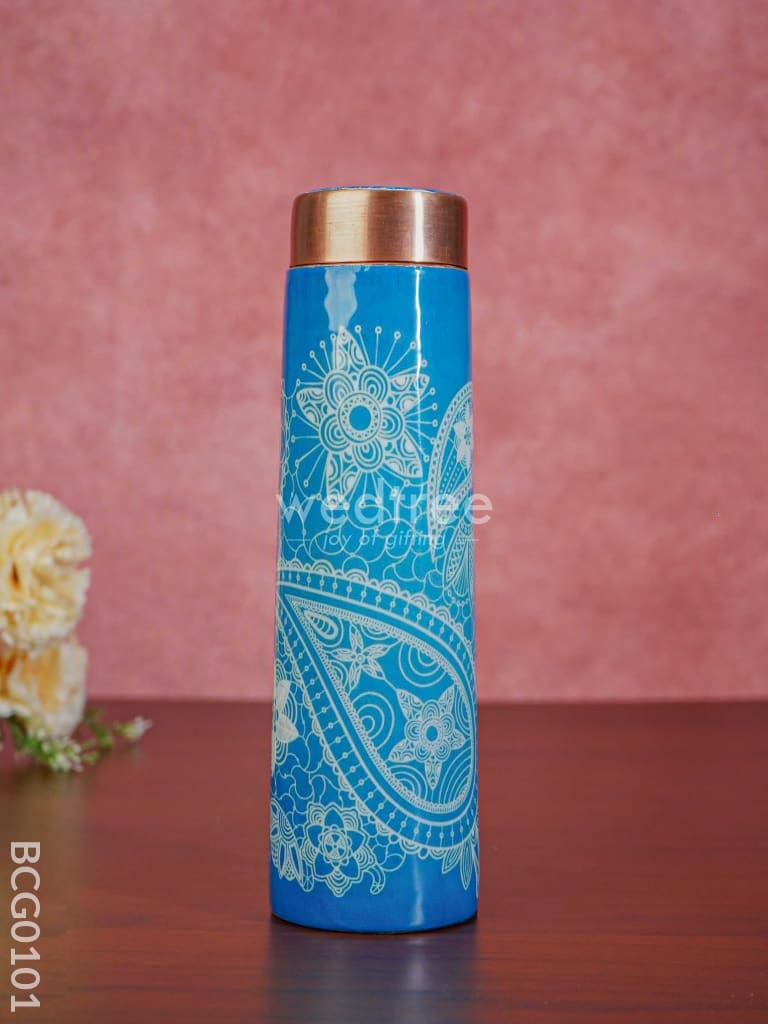 Paisley Printed Copper Bottle - Bcg0101 Office Utility