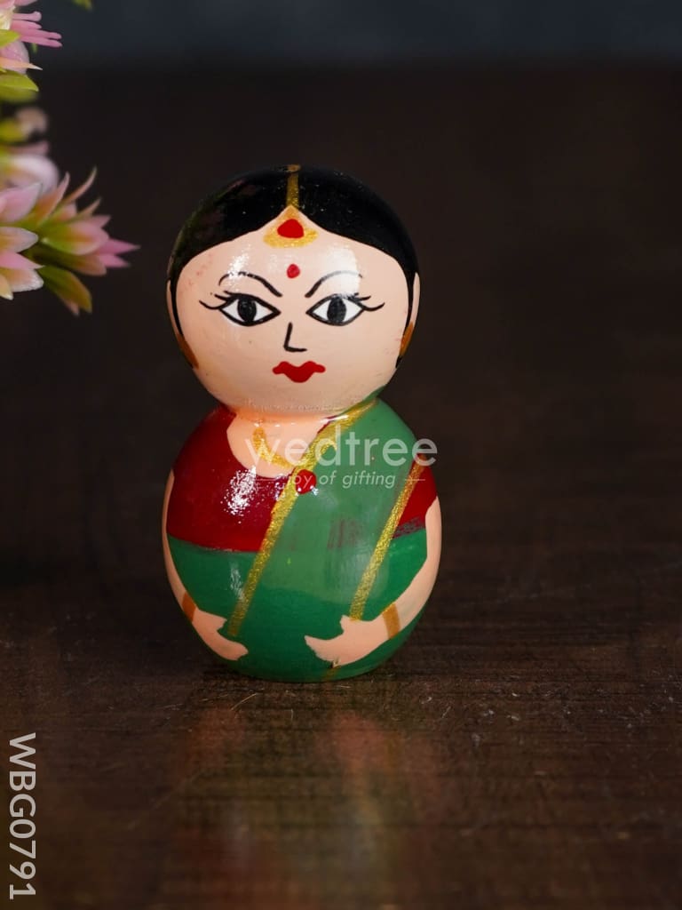 Pandit Couple - Channapatna Toy Wbg0791 Kids Return Gifts