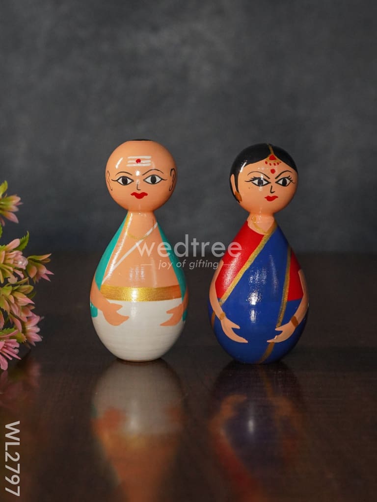 Pandit Couple - Channapatna Toy Wl2797 Kids Utility