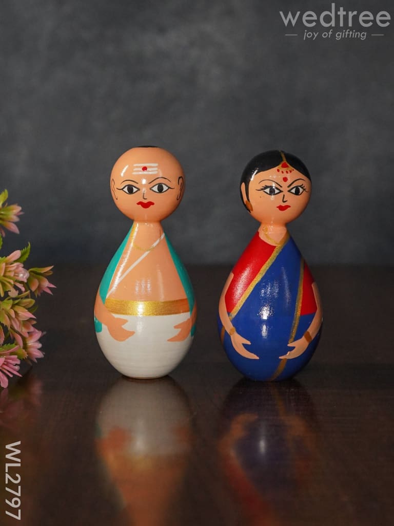 Pandit Couple - Channapatna Toy Wl2797 Kids Utility