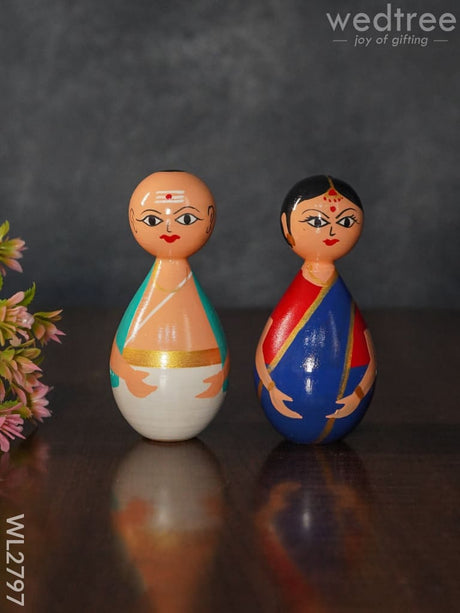 Pandit Couple - Channapatna Toy Wl2797 Kids Utility