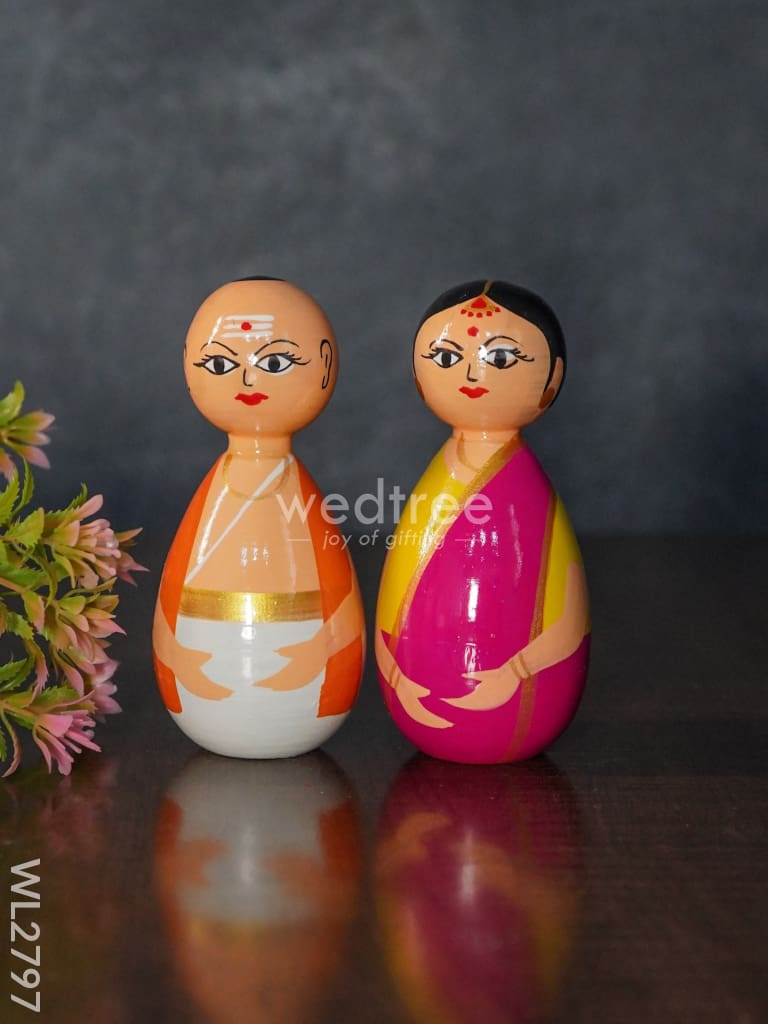 Pandit Couple - Channapatna Toy Wl2797 Kids Utility