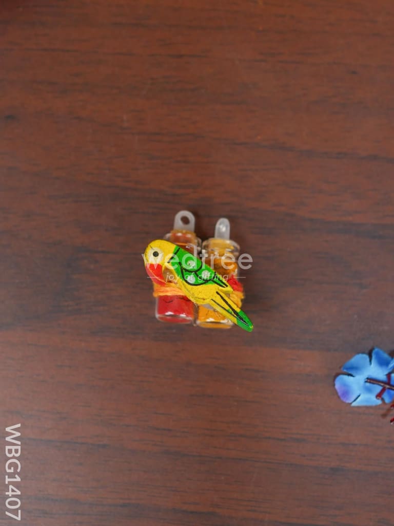 Parrot Haldi Kumkum Set - Wbg1407 Fancy Holder Rg