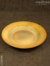 Pasta Plate - 8 Inch (Yellow & White) Wl0217 Ceramics