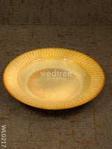 Pasta Plate - 8 Inch (Yellow & White) Wl0217 Ceramics