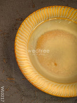 Pasta Plate - 8 Inch (Yellow & White) Wl0217 Ceramics