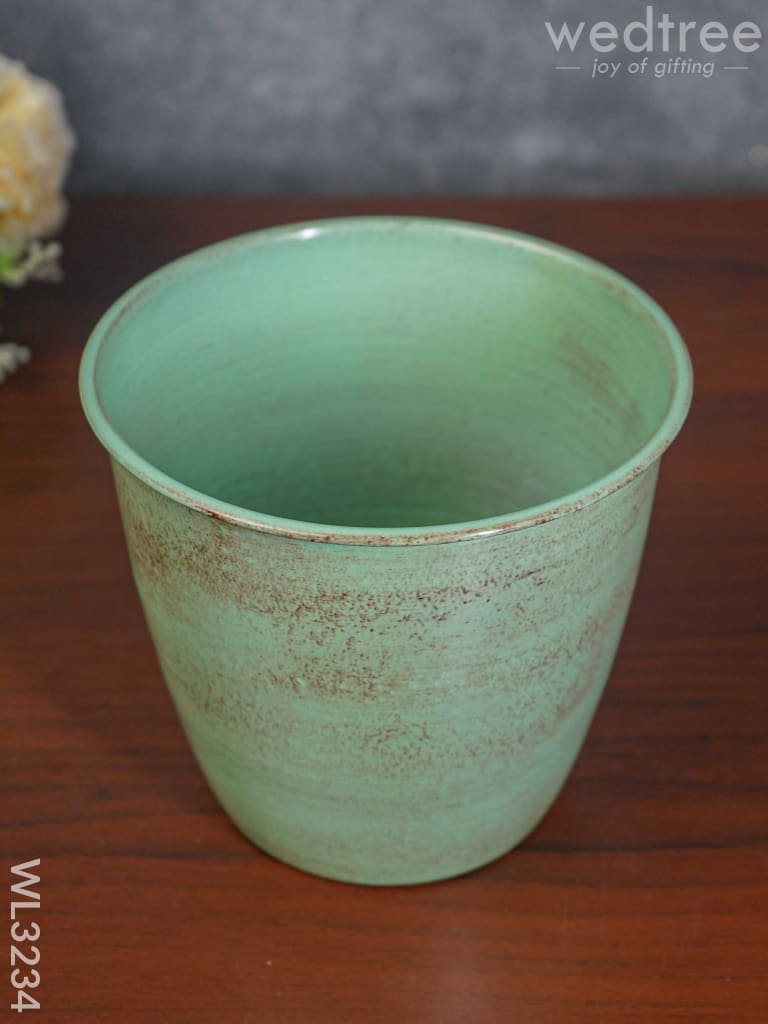 Pastel Green Planter Pot & Stand - Wl3234 Planters