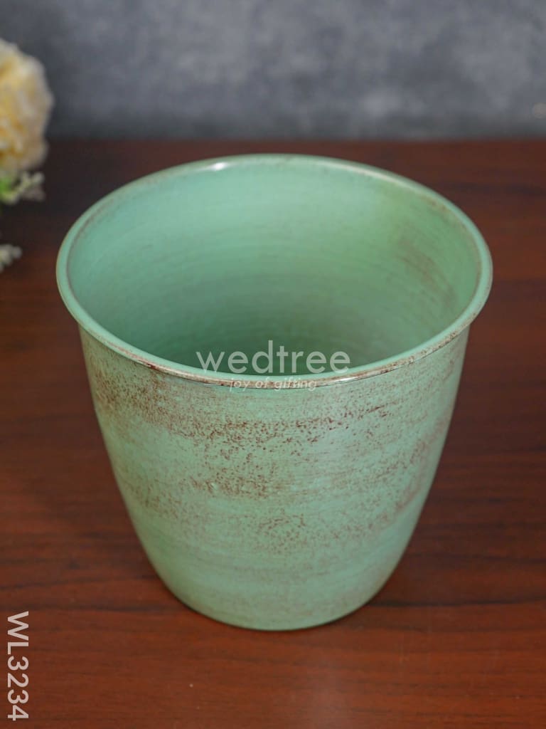 Pastel Green Planter Pot & Stand - Wl3234 Planters