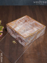 Pastel Pink Dry Fruit Box With Transparent Lid - Wl3044