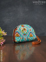 Patola Printed Fabric Clutch - Wbg0860 Clutches & Purses