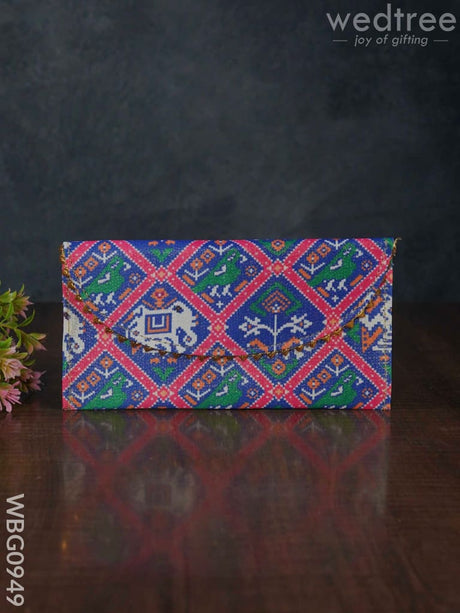 Patola Printed Fabric Purse - Wbg0949 Clutches & Purses