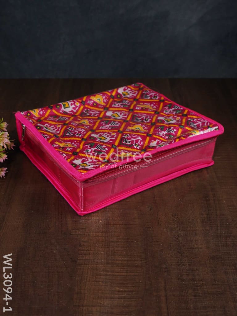 Patola Printed Jewel Pouch (10X9) - Wl3094 Organizers