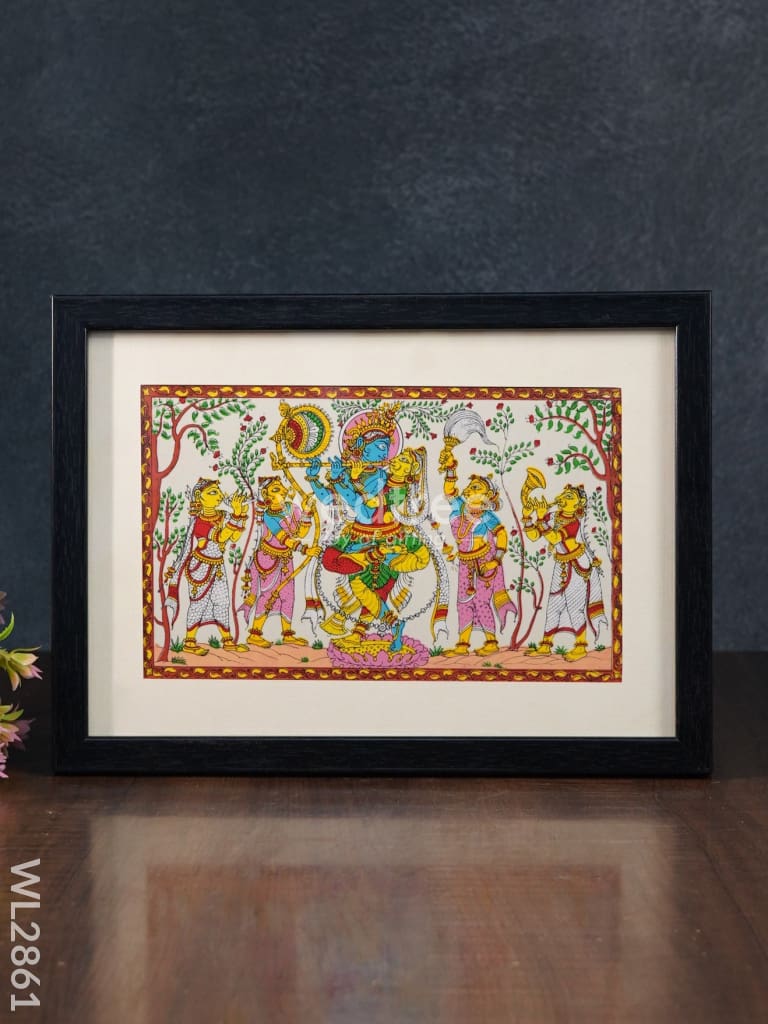 Pattachitra Painting Radha Krishna Rasleela - 10 X 7 Wl2861 Paintings