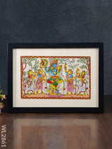 Pattachitra Painting Radha Krishna Rasleela - 10 X 7 Wl2861 Paintings