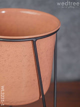 Peach Planter Pot & Stand - Wl3231 Planters