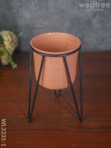 Peach Planter Pot & Stand - Wl3231 Small Planters