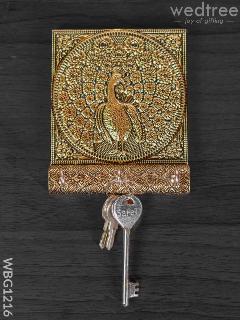 Peacock Gold Oxidised Keystand - Wbg1216 Key Hangers