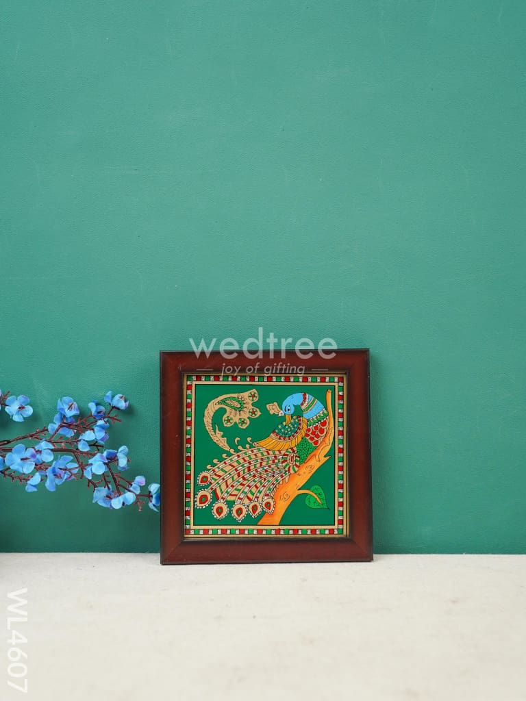 Peacock Glass Reverse Painting Frame - 4 X Inch Wl4607 Frames