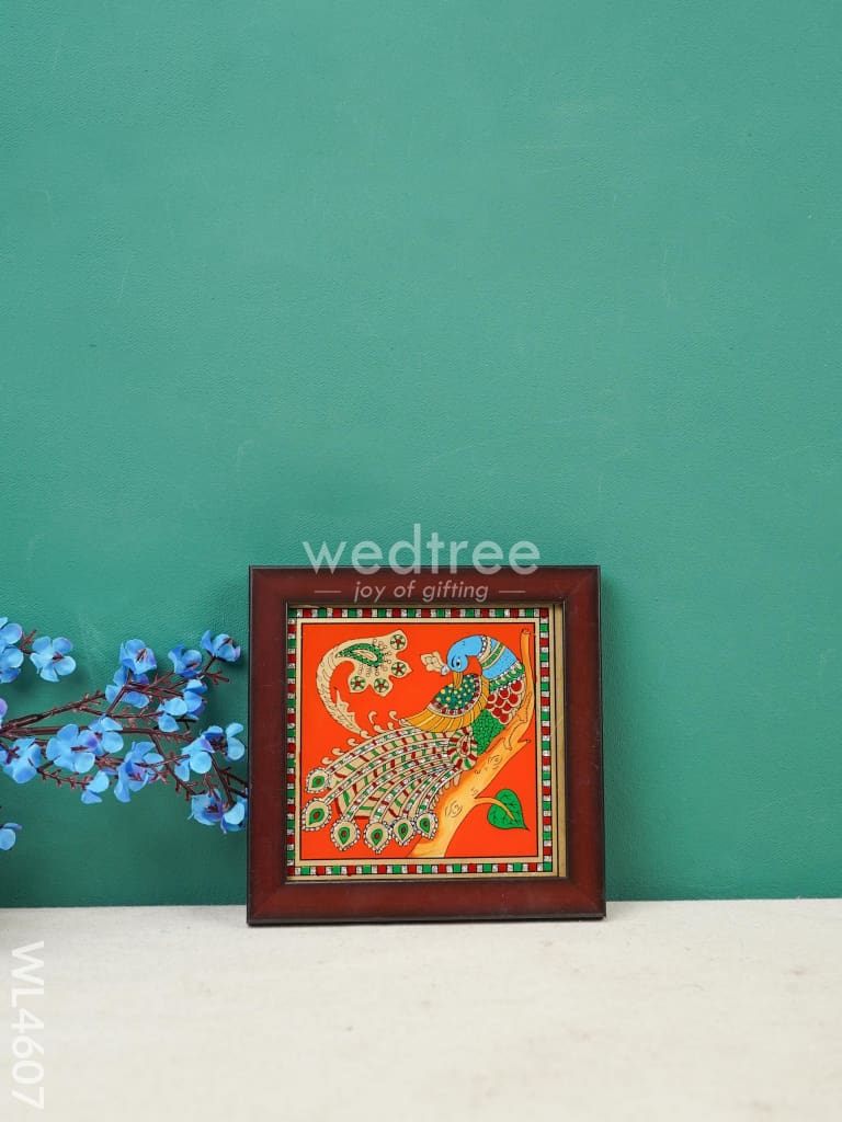 Peacock Glass Reverse Painting Frame - 4 X Inch Wl4607 Frames